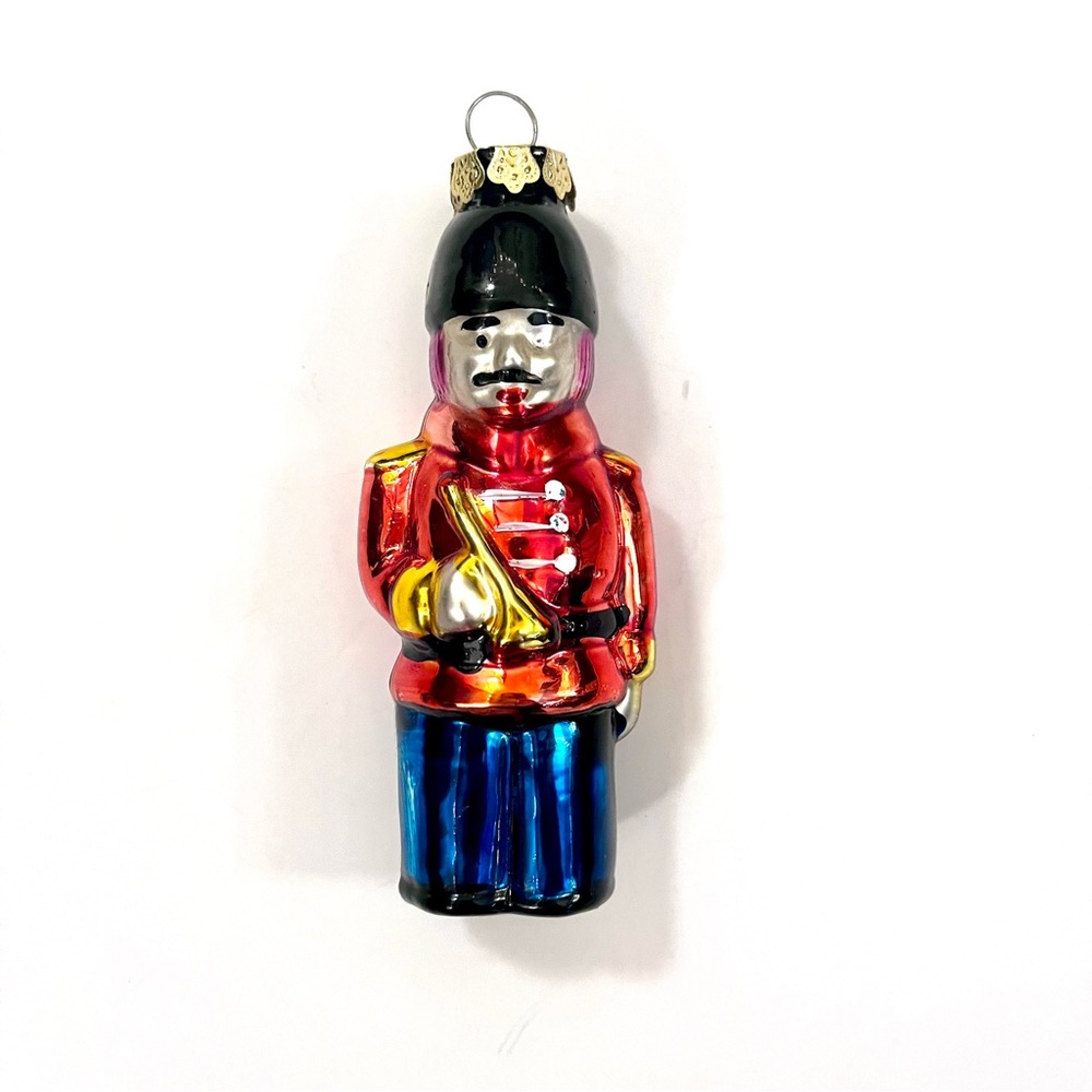 Colorful Vintage Toy Soldier Trumpet Player Christmas Ornament